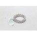Ring Silver Sterling Zircon Stone 925 White Women Jewelry Handmade Gift B499